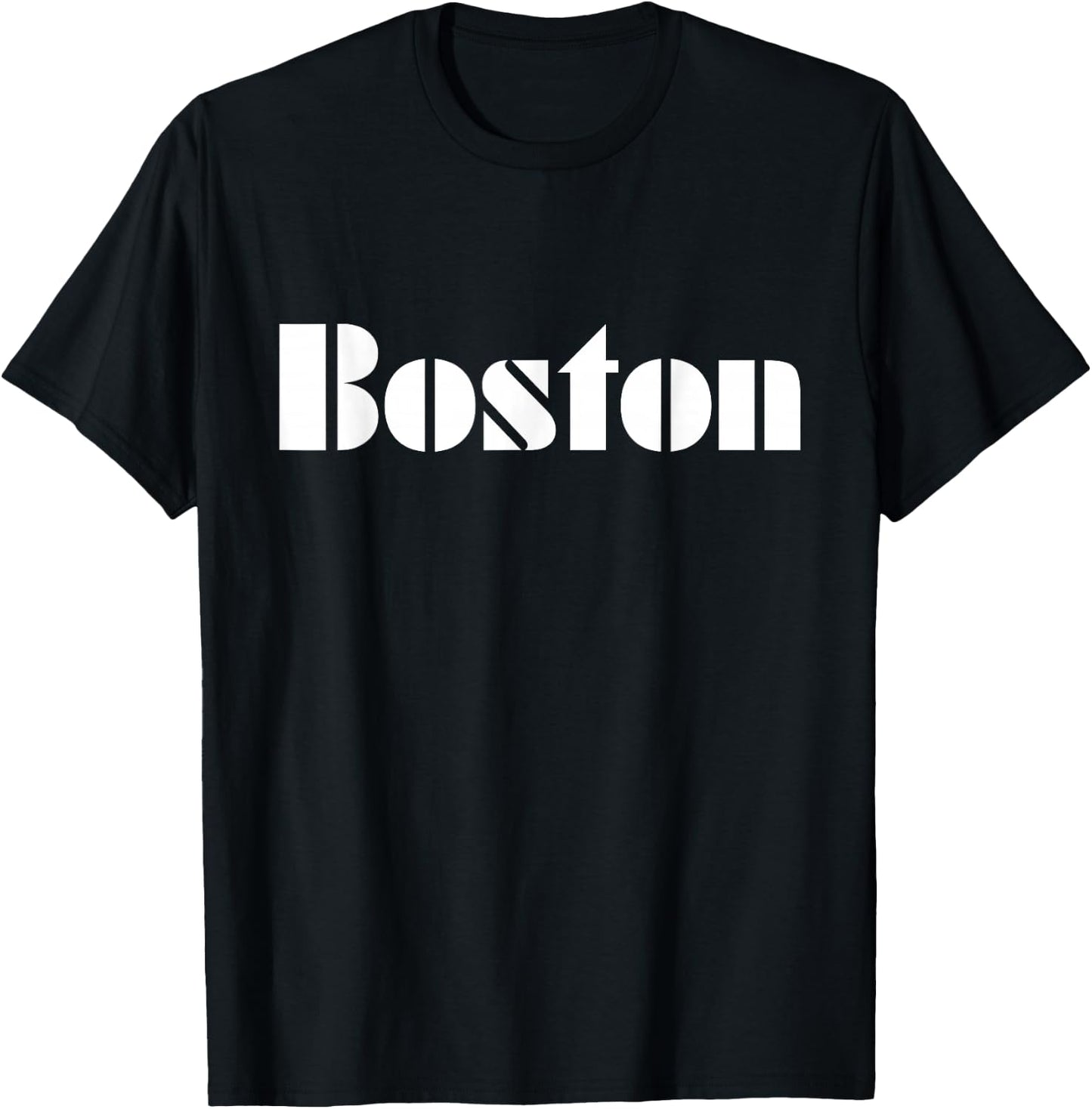 Boston - Old School Police Font T-Shirt - T-Shirt | Black