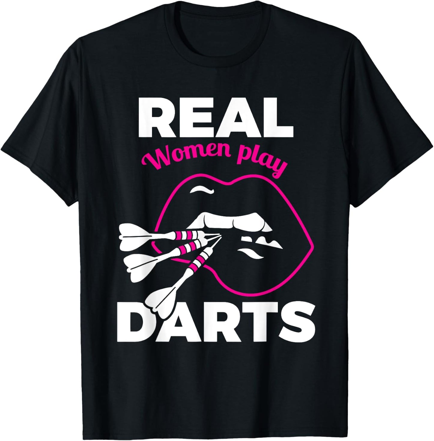 Funny Darts Shirt Female Amateur Pub Bar Dart Player T-Shirt - T-Shirt | Black