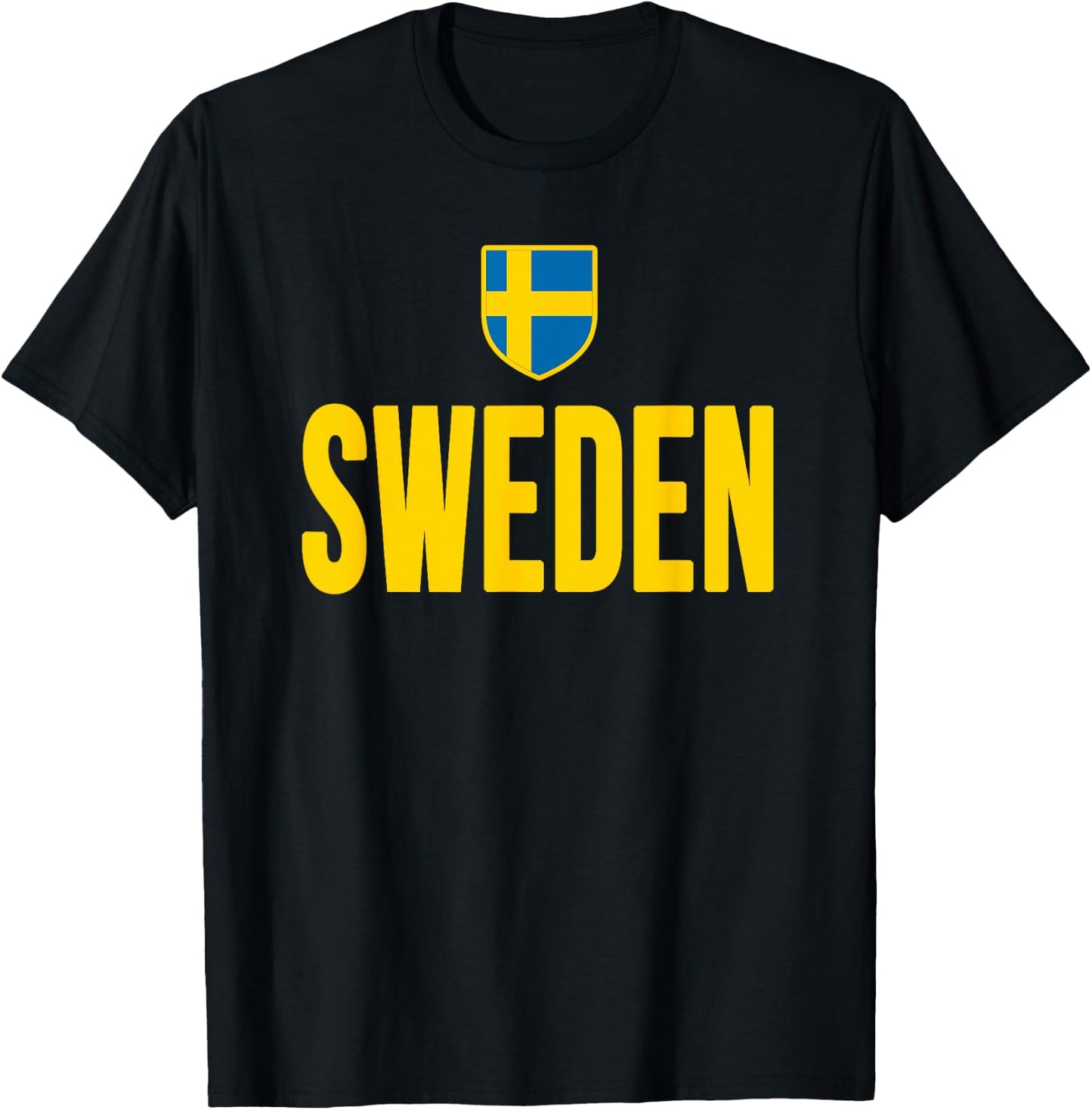 Sweden Swedish Flag Sverige Gift Love Souvenir T-Shirt - T-Shirt | Black