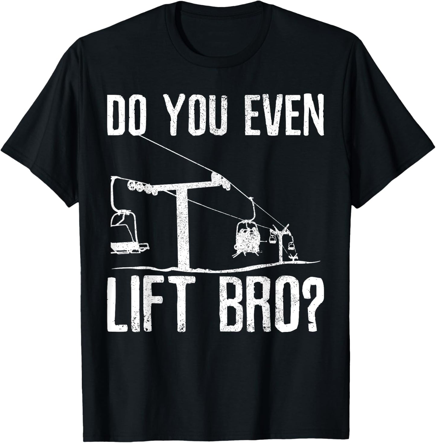 Ski Snowboard - Ski Lift Saying Funny Skier Gift T-Shirt - T-Shirt | Black