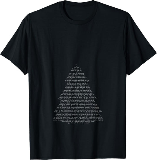 Twas the Night Before Christmas Book on a T-Shirt - T-Shirt | Black