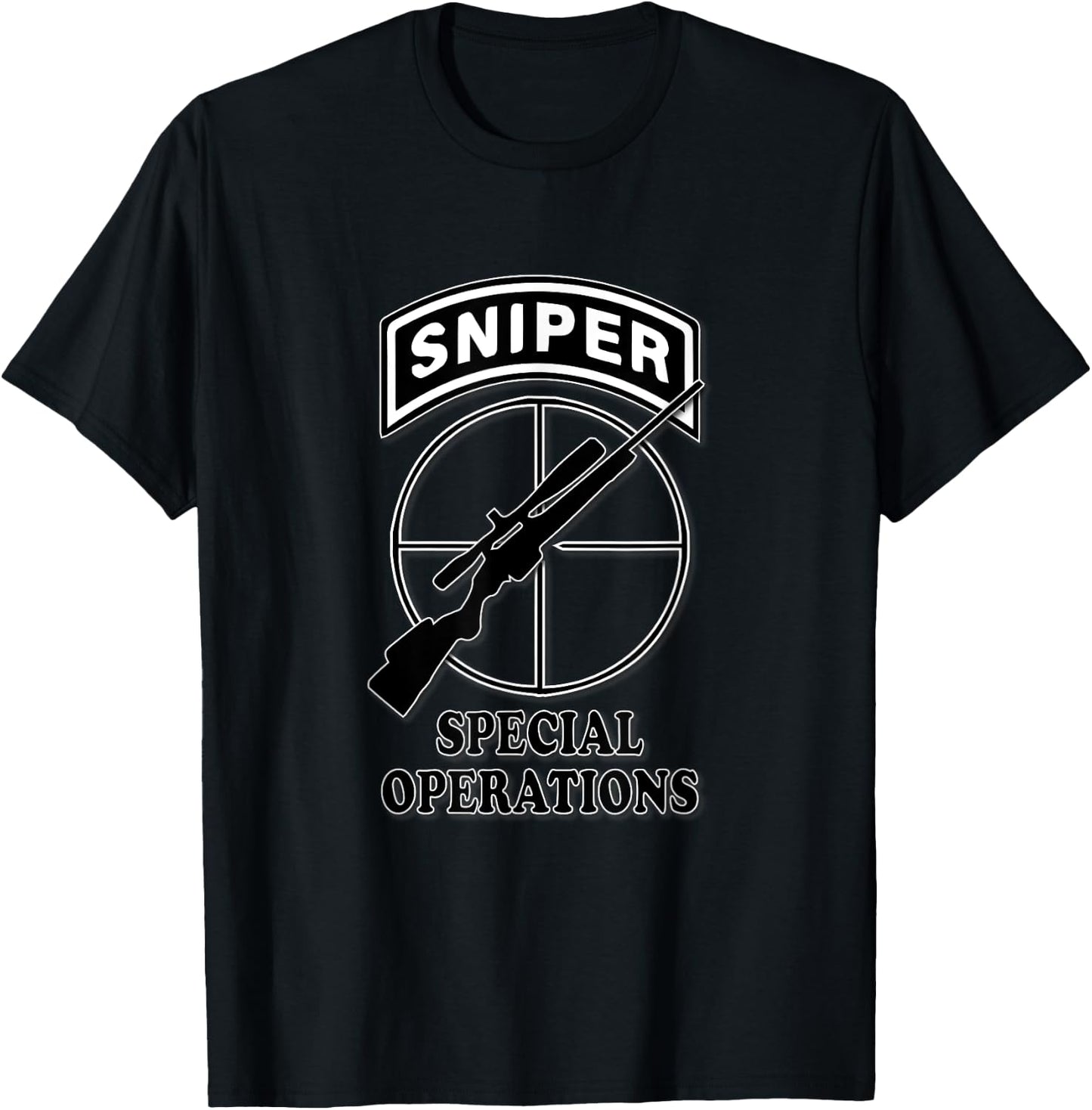 Special Operations Sniper (Front) T-Shirt - T-Shirt | Black