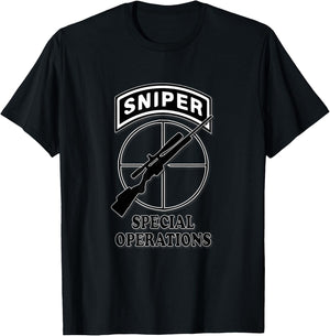 Special Operations Sniper (Front) T-Shirt - T-Shirt | Black