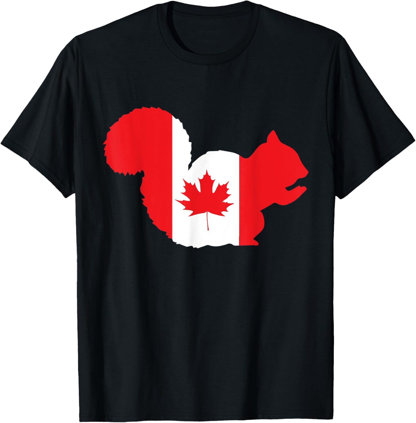 Proud Canadian Canada Squirrel Canada Day T-Shirt - T-Shirt | Black
