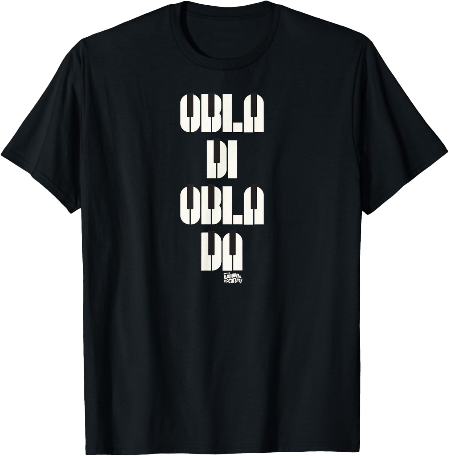 Lyrics by Lennon and McCartney - Obla Di Obla Da T-Shirt - T-Shirt | Black