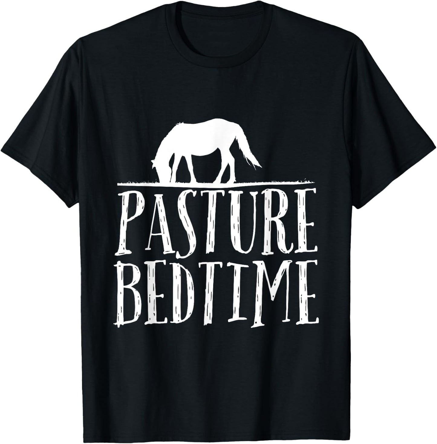 Horse Pasture past your bedtime t shirt pj cute funny T-Shirt - T-Shirt | Black