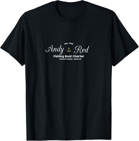 Andy and Red Fishing Charter Zihuatanejo Movie T-Shirt - T-Shirt | Black