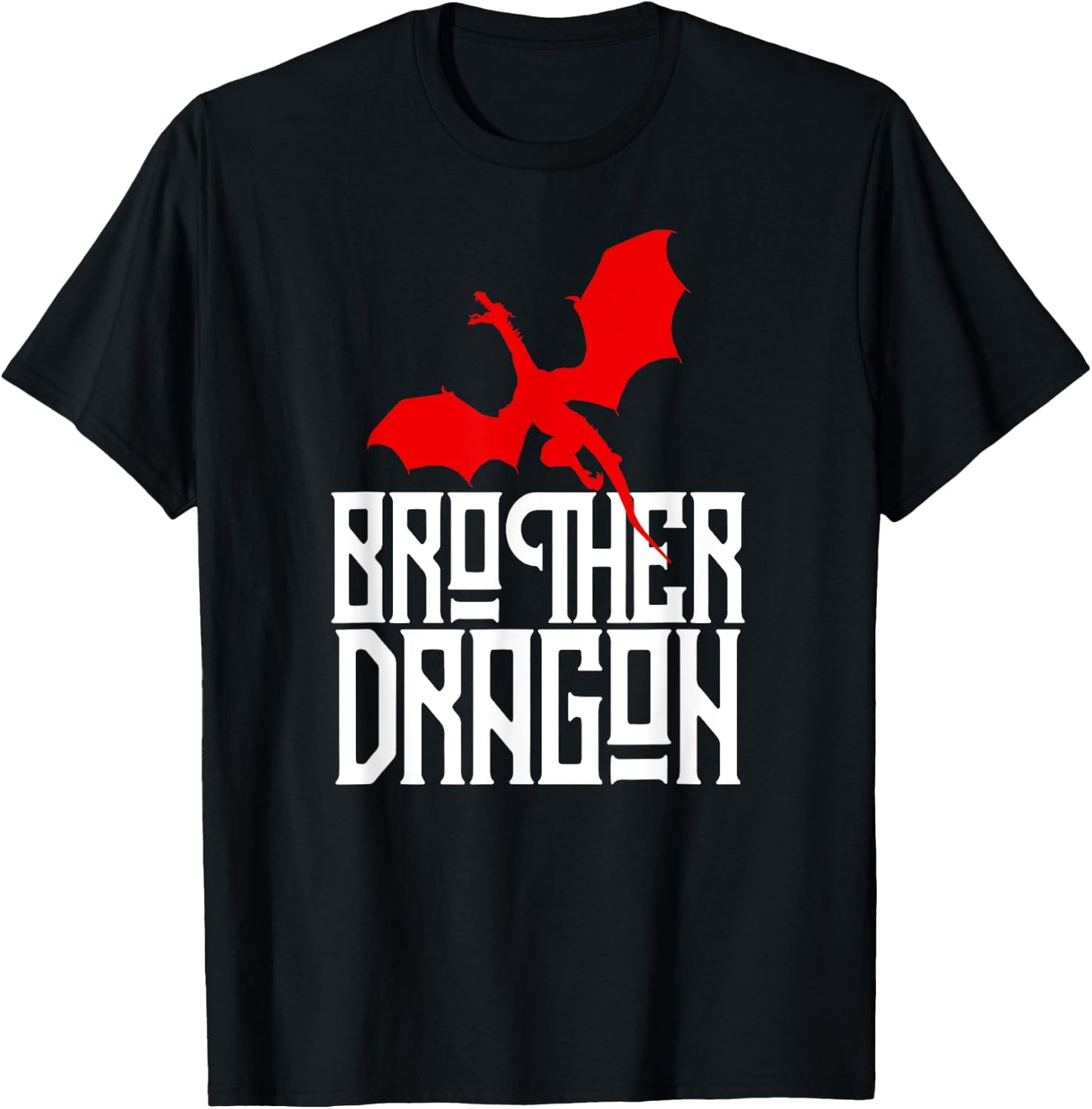 Brother Dragon Shirt Red Matching Family Tribe T-Shirt - T-Shirt | Black