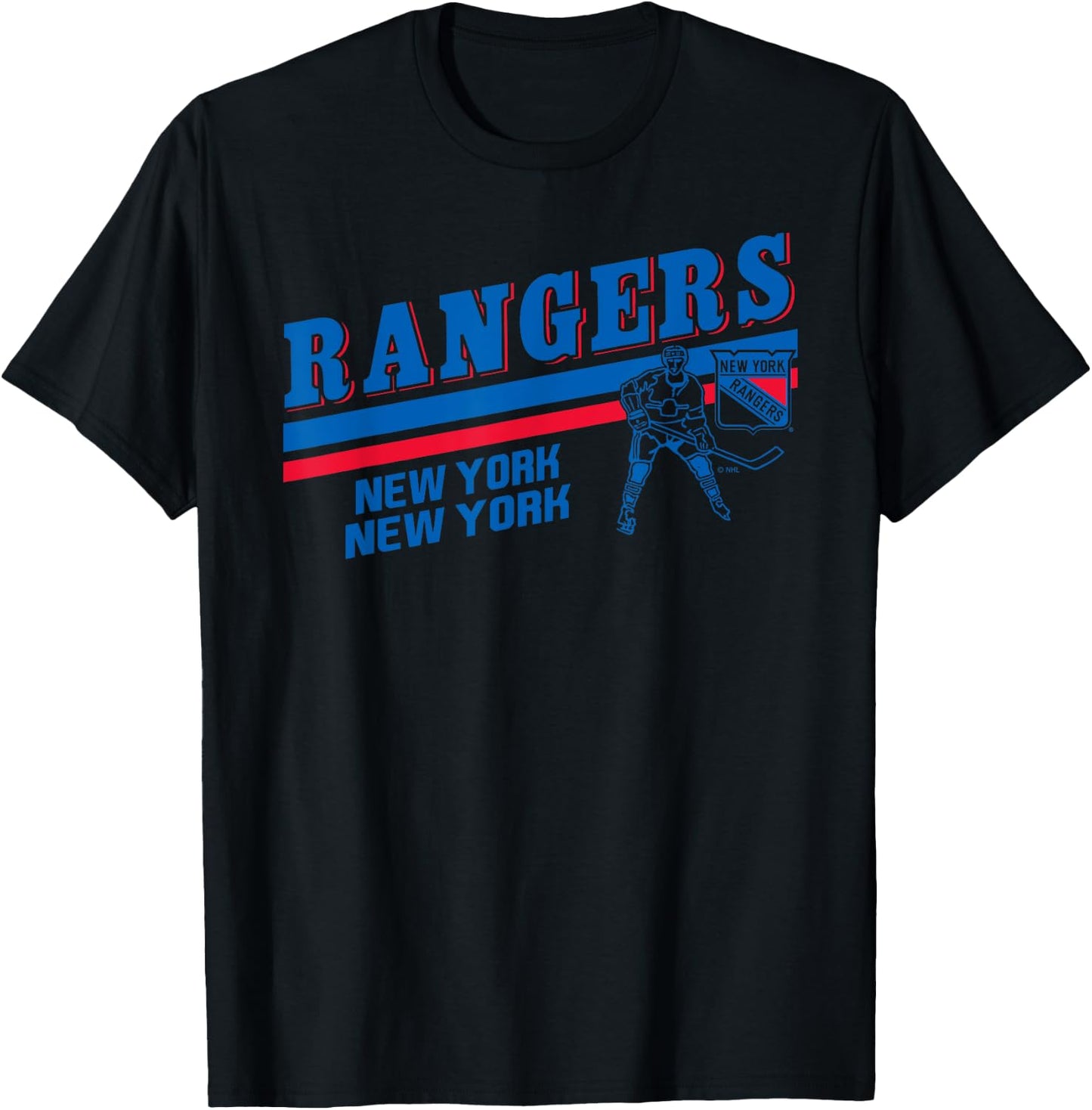 New York Rangers Player White Officially Licensed T-Shirt - T-Shirt | Black