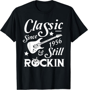 Classic Since 1956 & Still Rockin Shirt 62nd Birthday Shirt T-Shirt - T-Shirt | Black