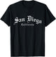 San Diego California Old School English Font Vintage T-Shirt - T-Shirt | Black