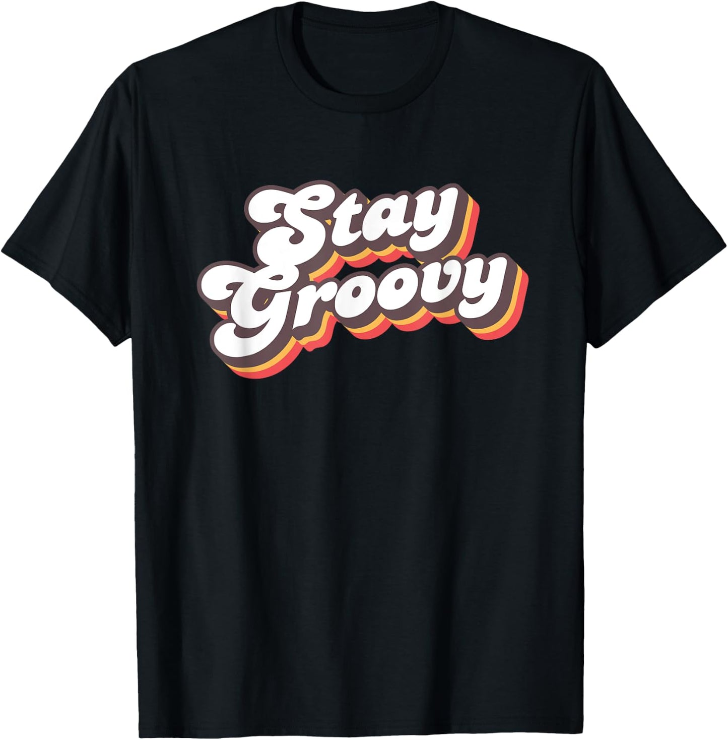 Stay Groovy Roller Disco Outfit 70s Costume T-Shirt - T-Shirt | Black