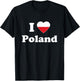 I Love Poland I Heart Poland Polish T-Shirt - T-Shirt | Black