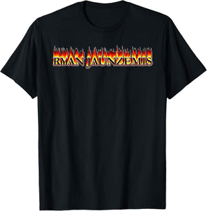 RYAN JAUNZEMIS - "Classic Fire Logo" T-Shirt - T-Shirt | Black