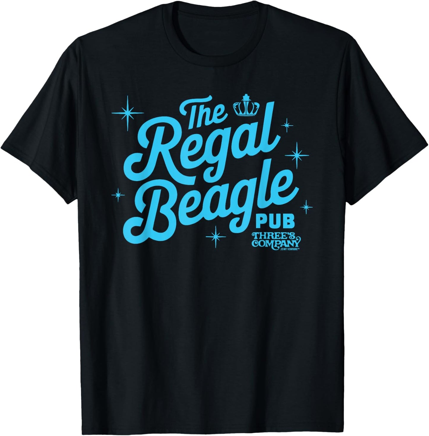 The Regal Beagle Pub Vintage Three's Company Logo T-Shirt - T-Shirt | Black