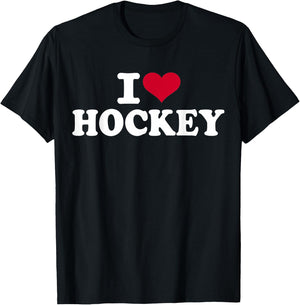 I love hockey T-Shirt - T-Shirt | Black