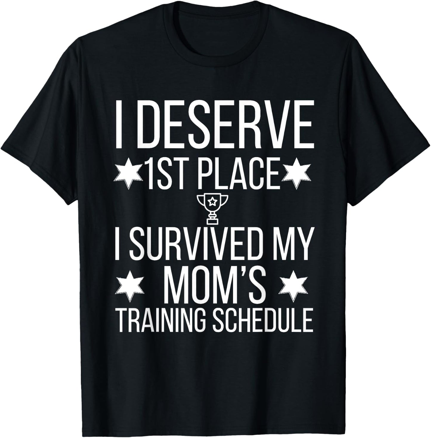 I Survived my Moms Triathlon Training Schedule T-Shirt - T-Shirt | Black