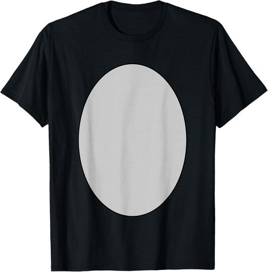 Easy Lazy Diy Donkey Costume Grey Circle Donkey Belly T-Shirt - T-Shirt | Black