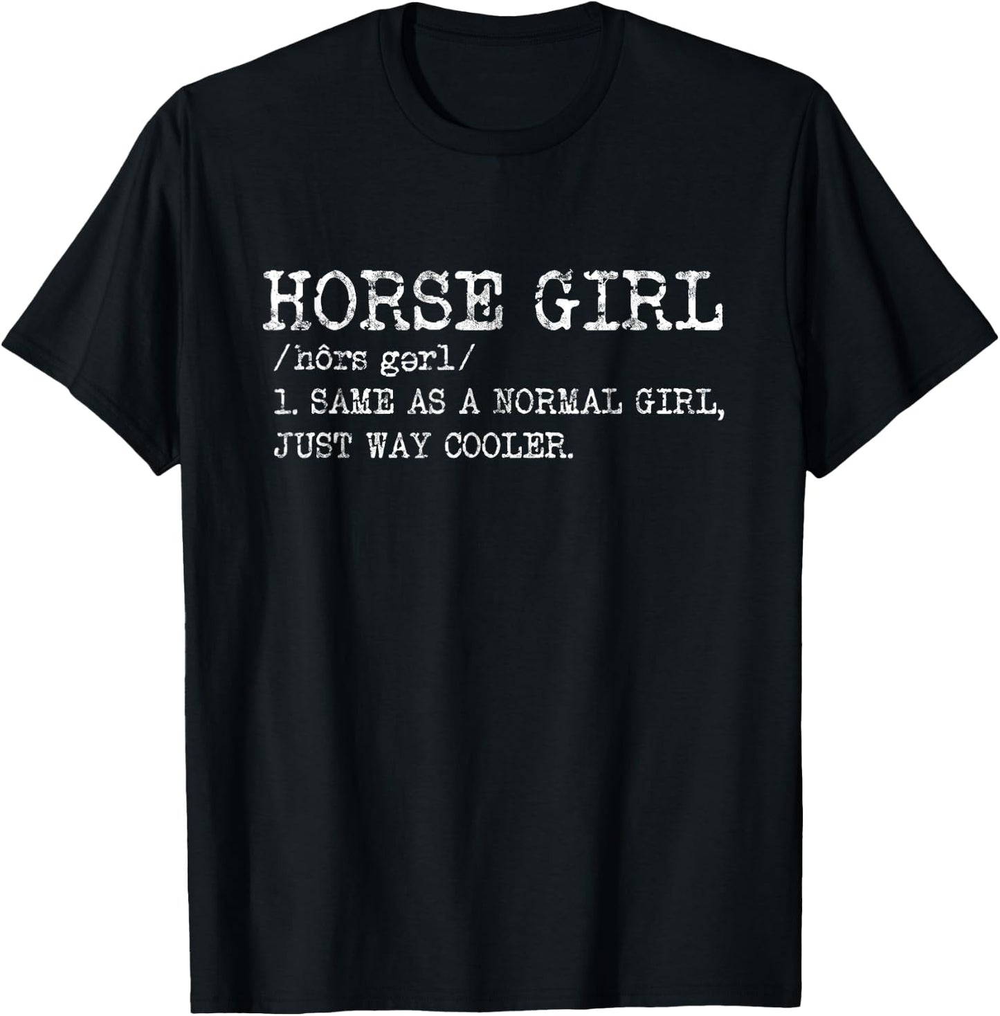 Clothing Funny Horse Girl Definition Gifts T-Shirt - T-Shirt | Black