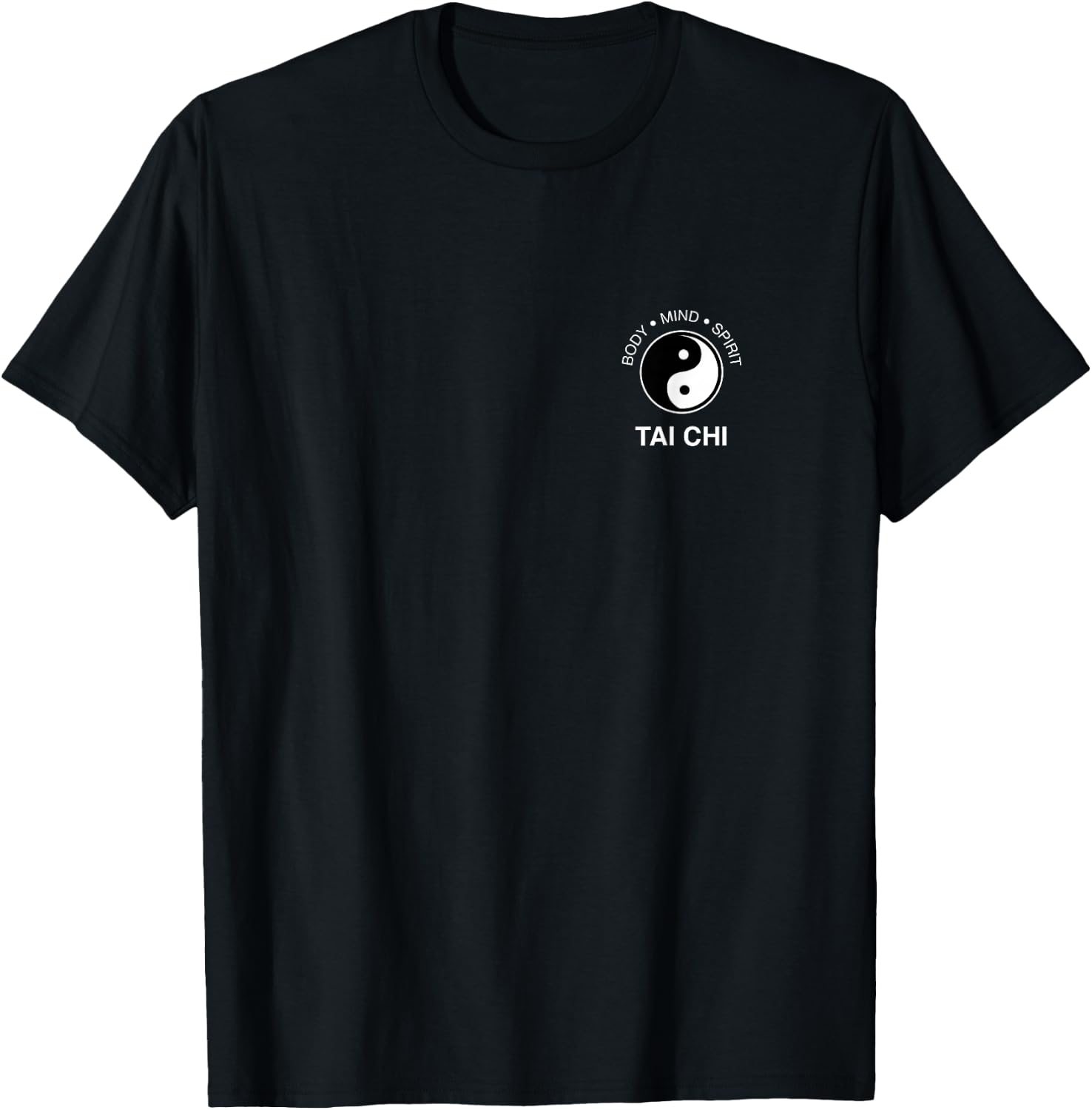 Tai Chi for Mind Body Wellness Yin Yang Small T-Shirt - T-Shirt | Black