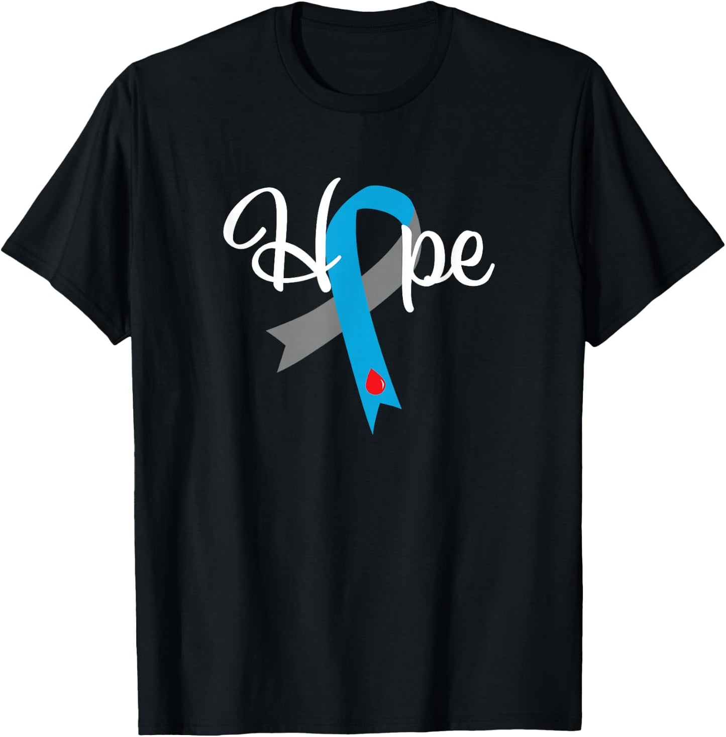 Type 1 Diabetes T1D Hope Awareness Ribbon Gifts Men Women T-Shirt - T-Shirt | Black