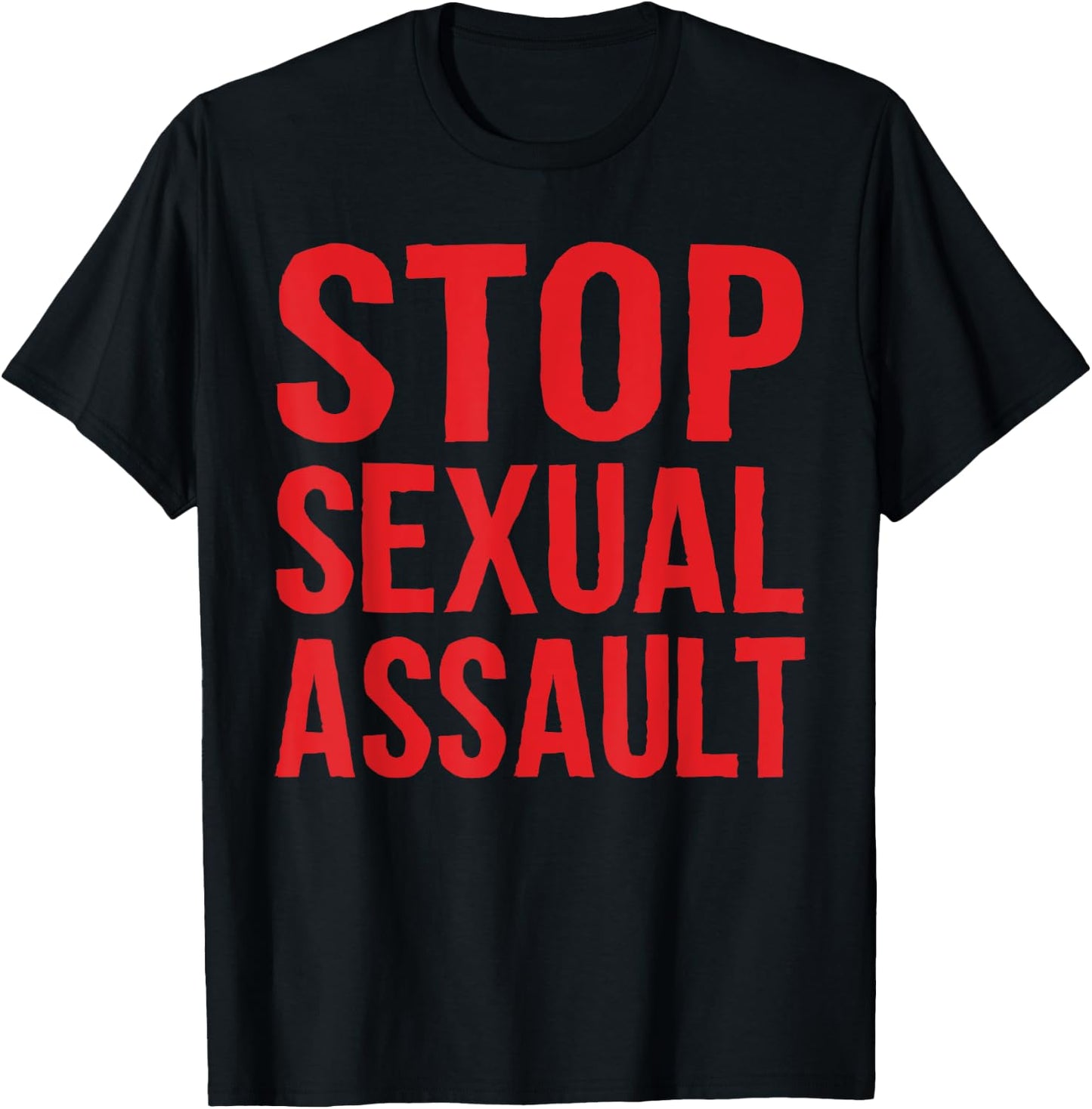 Stop Sexual Assault Awareness Teal Ribbon T-Shirt - T-Shirt | Black