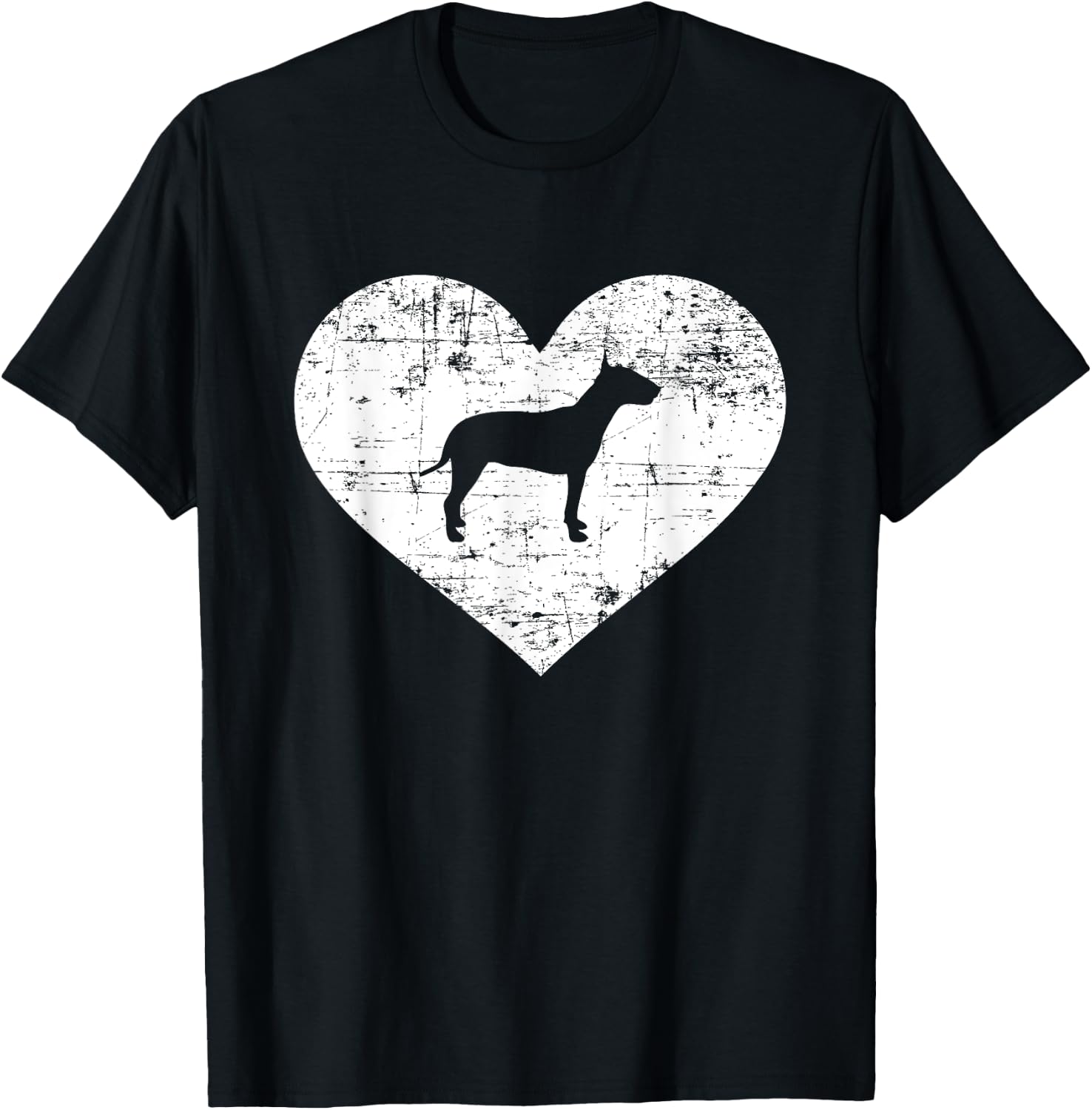 Bull terrier heart T-Shirt - T-Shirt | Black