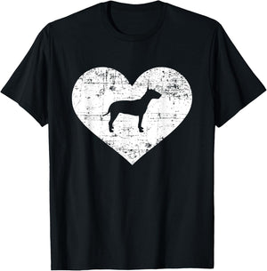 Bull terrier heart T-Shirt - T-Shirt | Black
