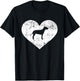 Bull terrier heart T-Shirt - T-Shirt | Black