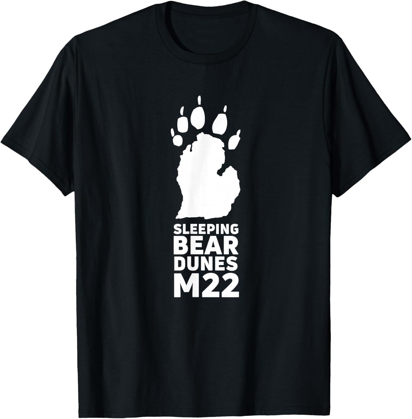 Michigan Sleeping Bear Dunes Shirt Great Lakes Vacation Gift T-Shirt - T-Shirt | Black