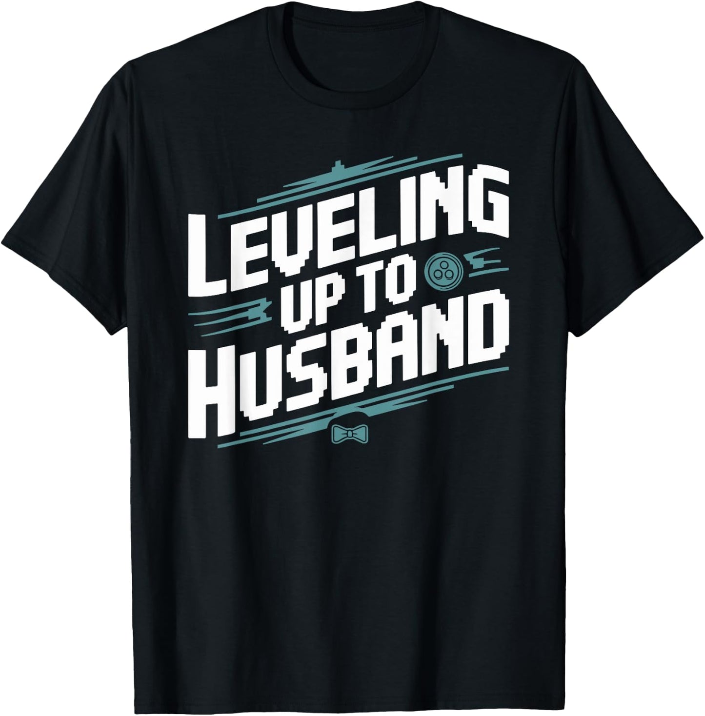 Bachelor Party Groom to be Leveling Up to Husband Game Lover T-Shirt - T-Shirt | Black
