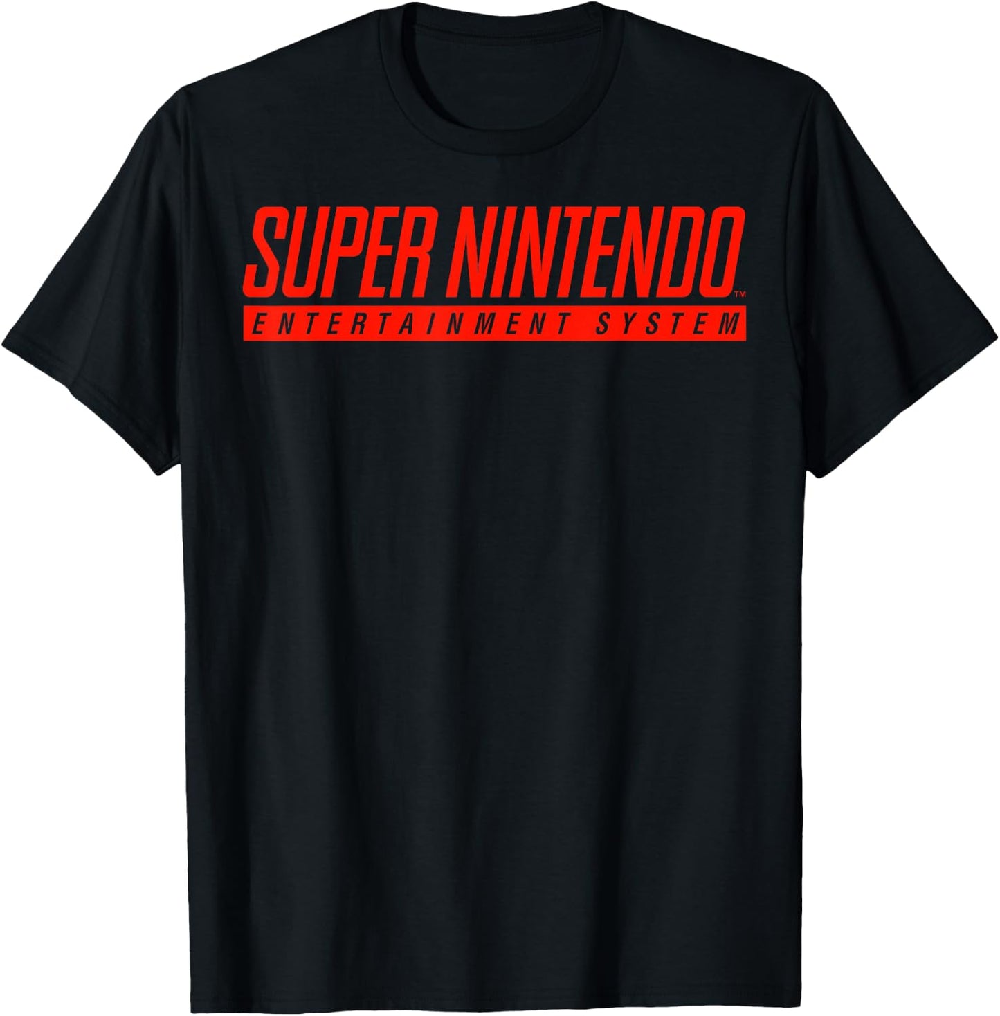 Super Nintendo Entertainment System Classic Logo T-Shirt - T-Shirt | Black