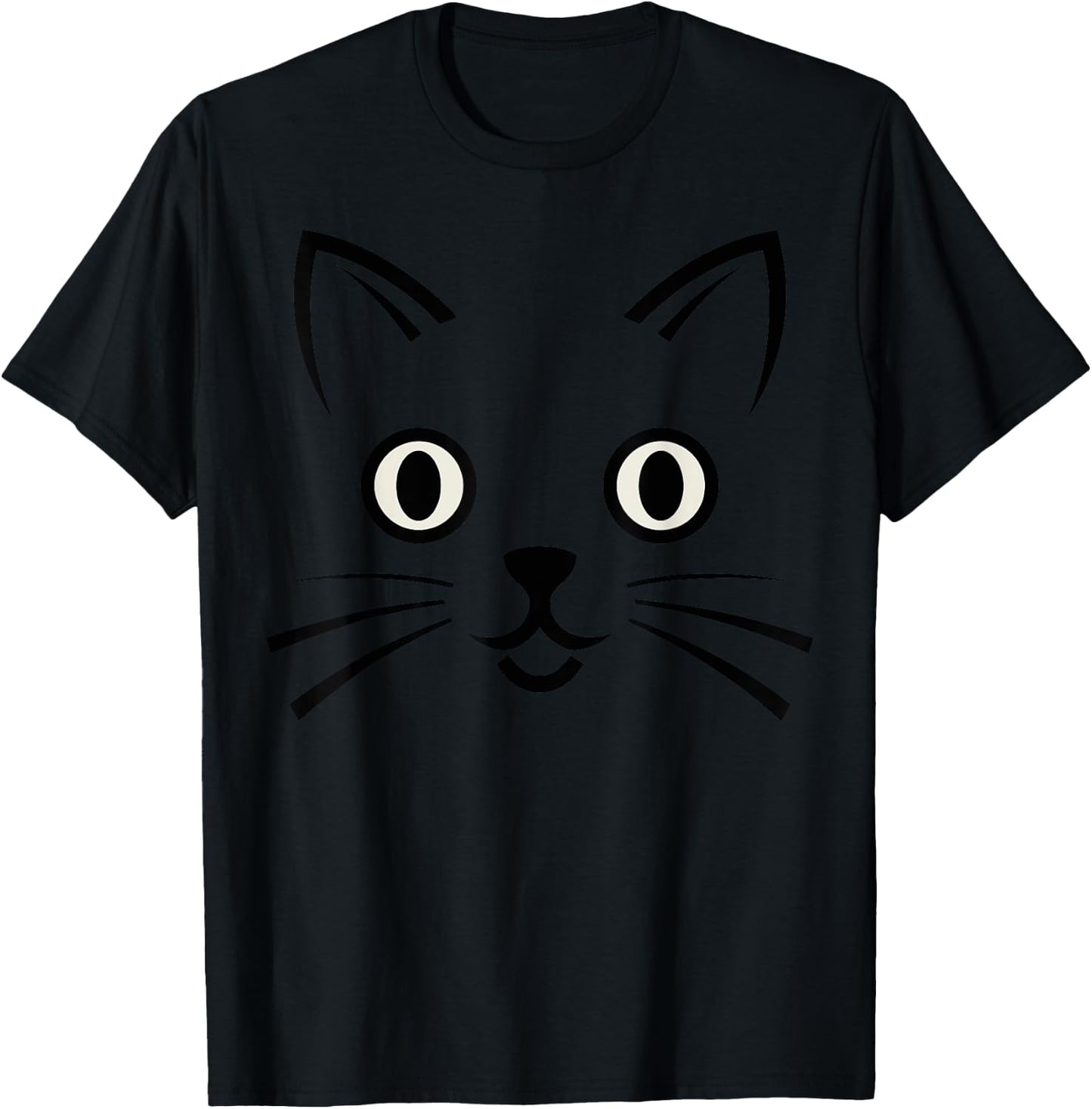 Halloween Cat Face Costume Kids Cute Kitten Themed T-Shirt - T-Shirt | Black