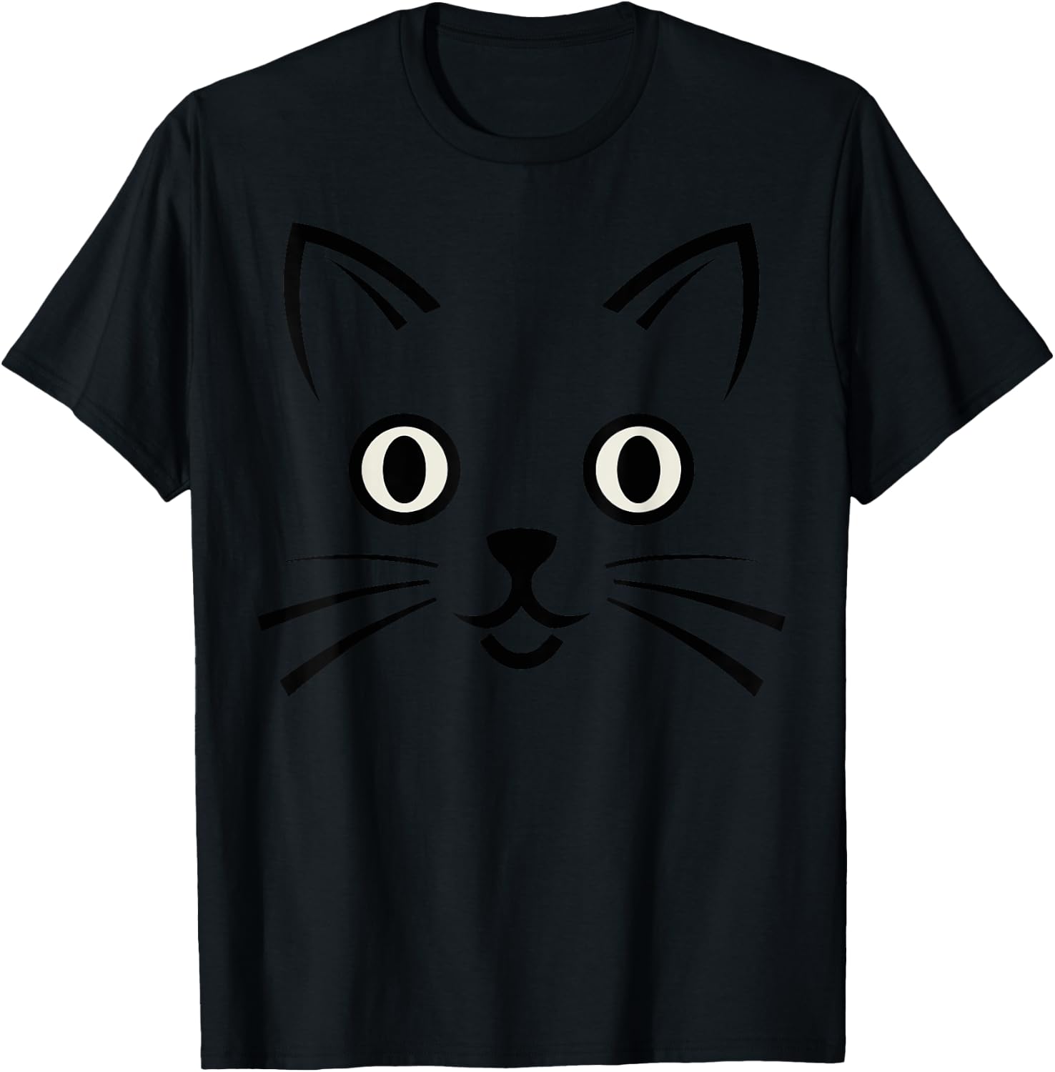 Halloween Cat Face Costume Kids Cute Kitten Themed T-Shirt - T-Shirt | Black