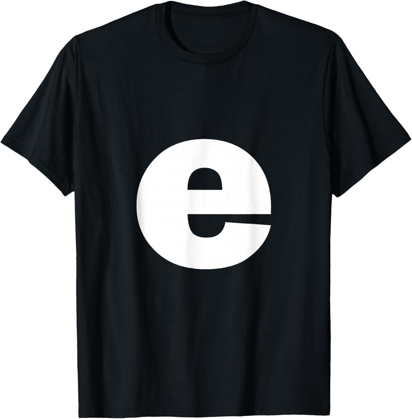 Letter E lower case alphabet spell words Initial shirt T-Shirt - T-Shirt | Black