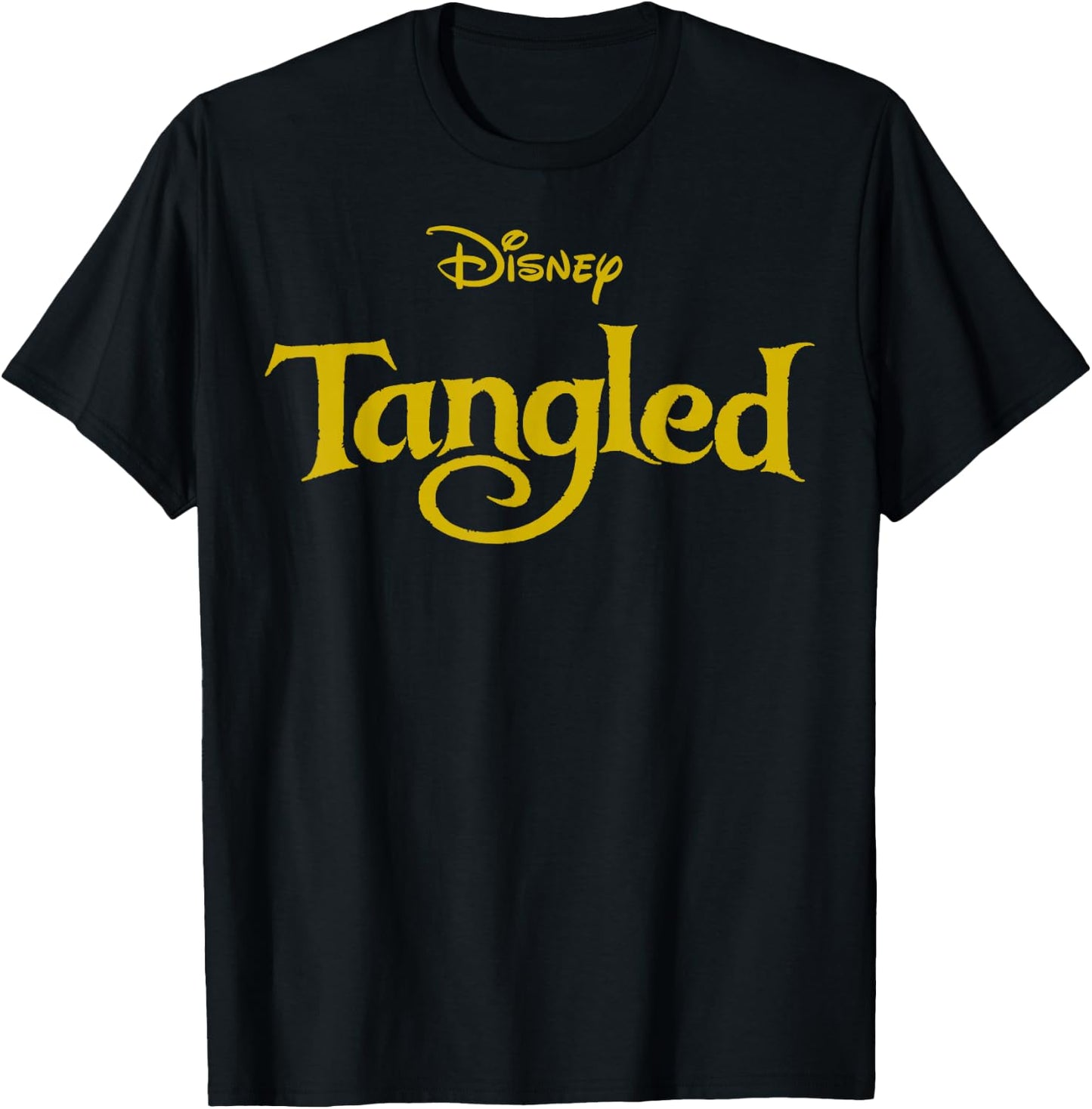 Disney Tangled Classic Title Logo T-Shirt - T-Shirt | Black