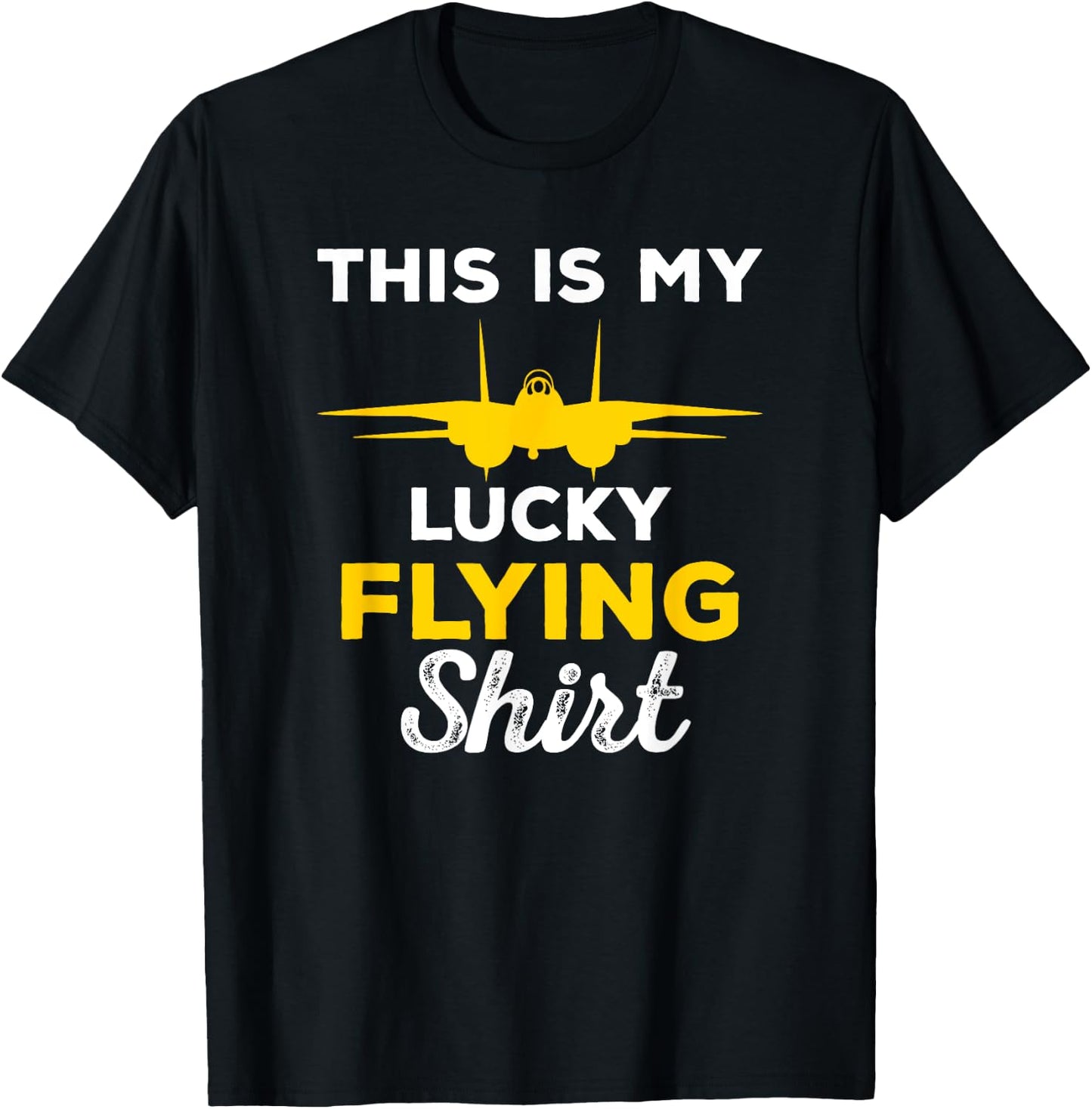 This Is My Lucky Flying Shirt Funny Airplane T-Shirt - T-Shirt | Black