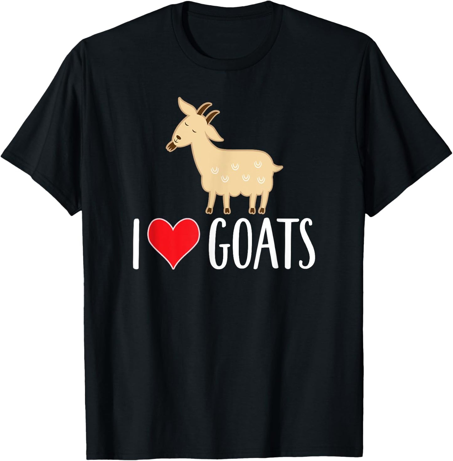 I Love Goats T-Shirt - T-Shirt | Black