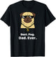 Best Pug Dad Ever Funny Pug Gifts Lovers Men Boys T-Shirt - T-Shirt | Black