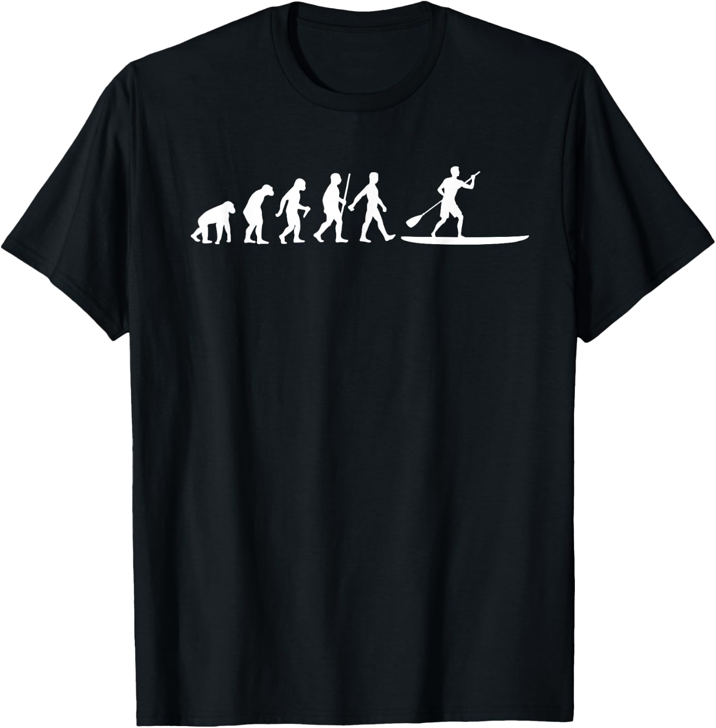 Paddleboarding Art Women SUP Stand Up Paddle Board T-Shirt - T-Shirt | Black