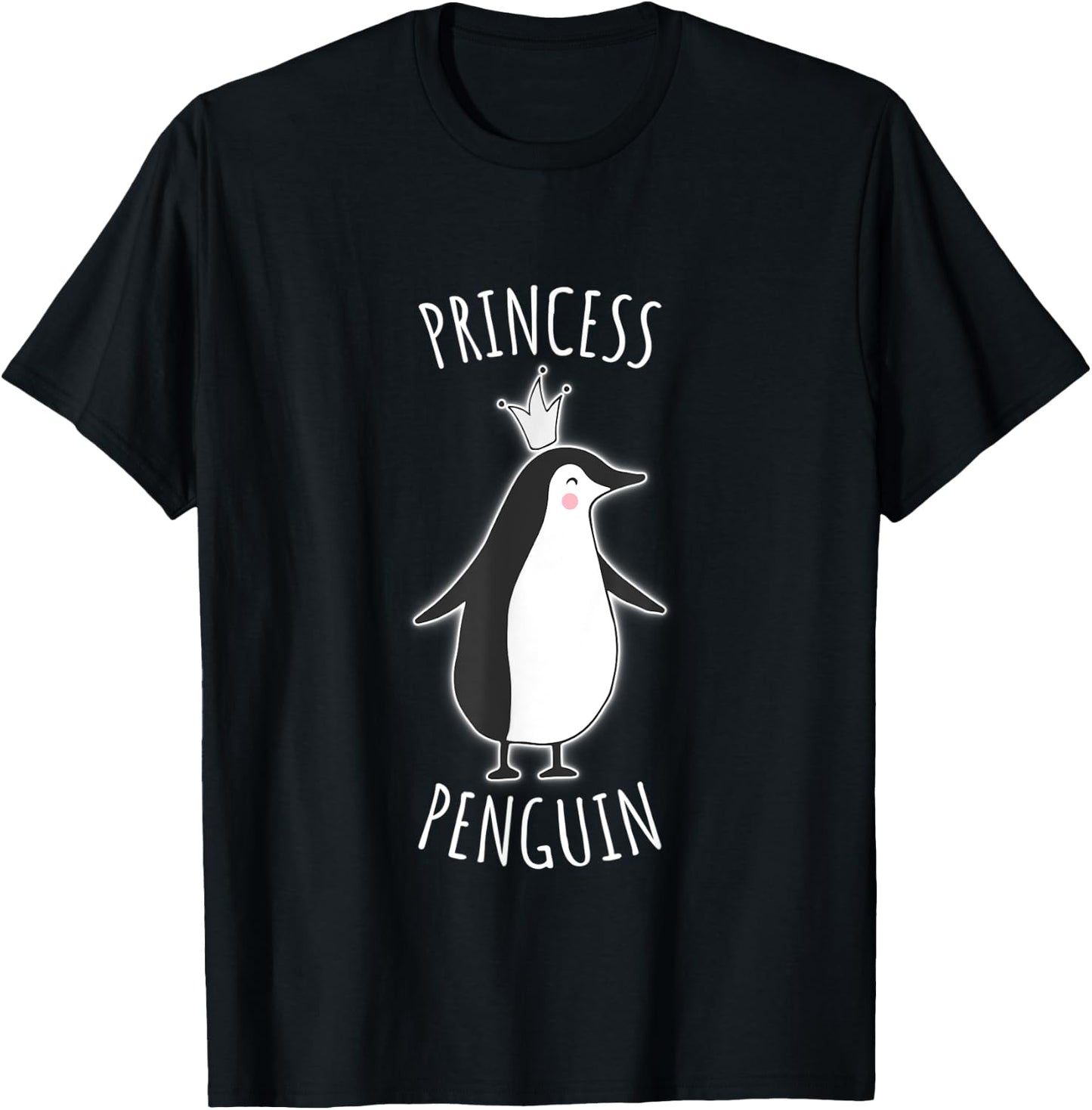 Cute Penguin Princess T Shirt Gift Boys Girls Kids T-Shirt - T-Shirt | Black