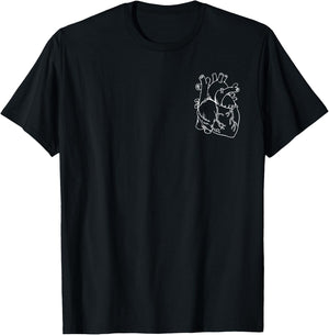 Funny Pocket Heart for Cardiac Nurses T-Shirt - T-Shirt | Black