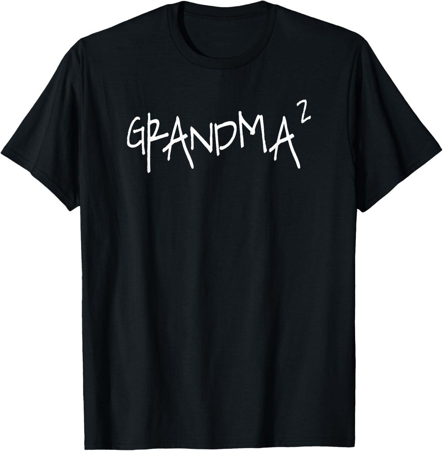 Grandma to the 2nd Power (Grandma of TWO) T-Shirt - T-Shirt | Black