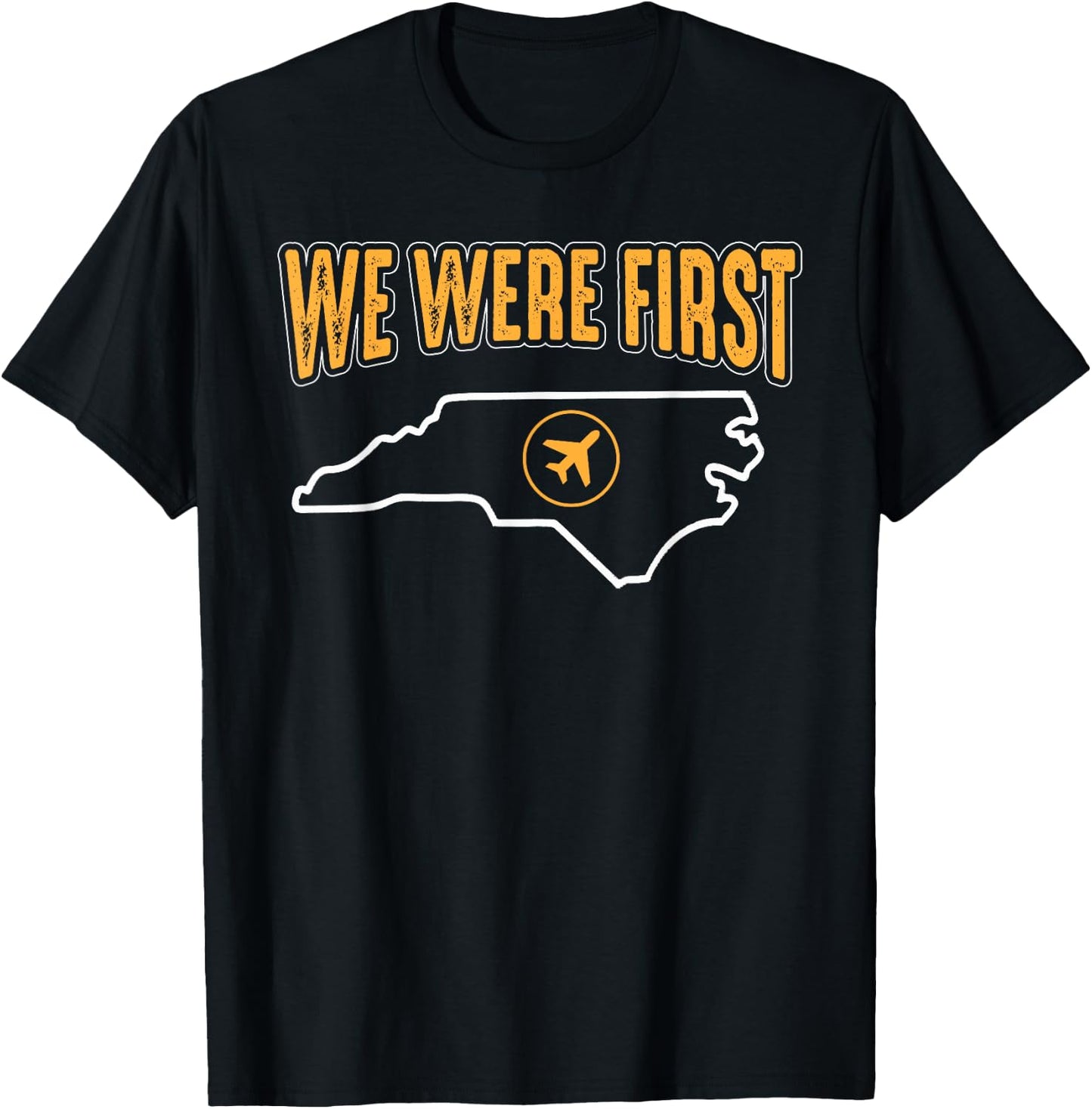 First in Flight North Carolina Aviation T Shirt T-Shirt - T-Shirt | Black
