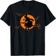 With with Lacrosse Stick Full Moon Witch Halloween Lax T-Shirt - T-Shirt | Black