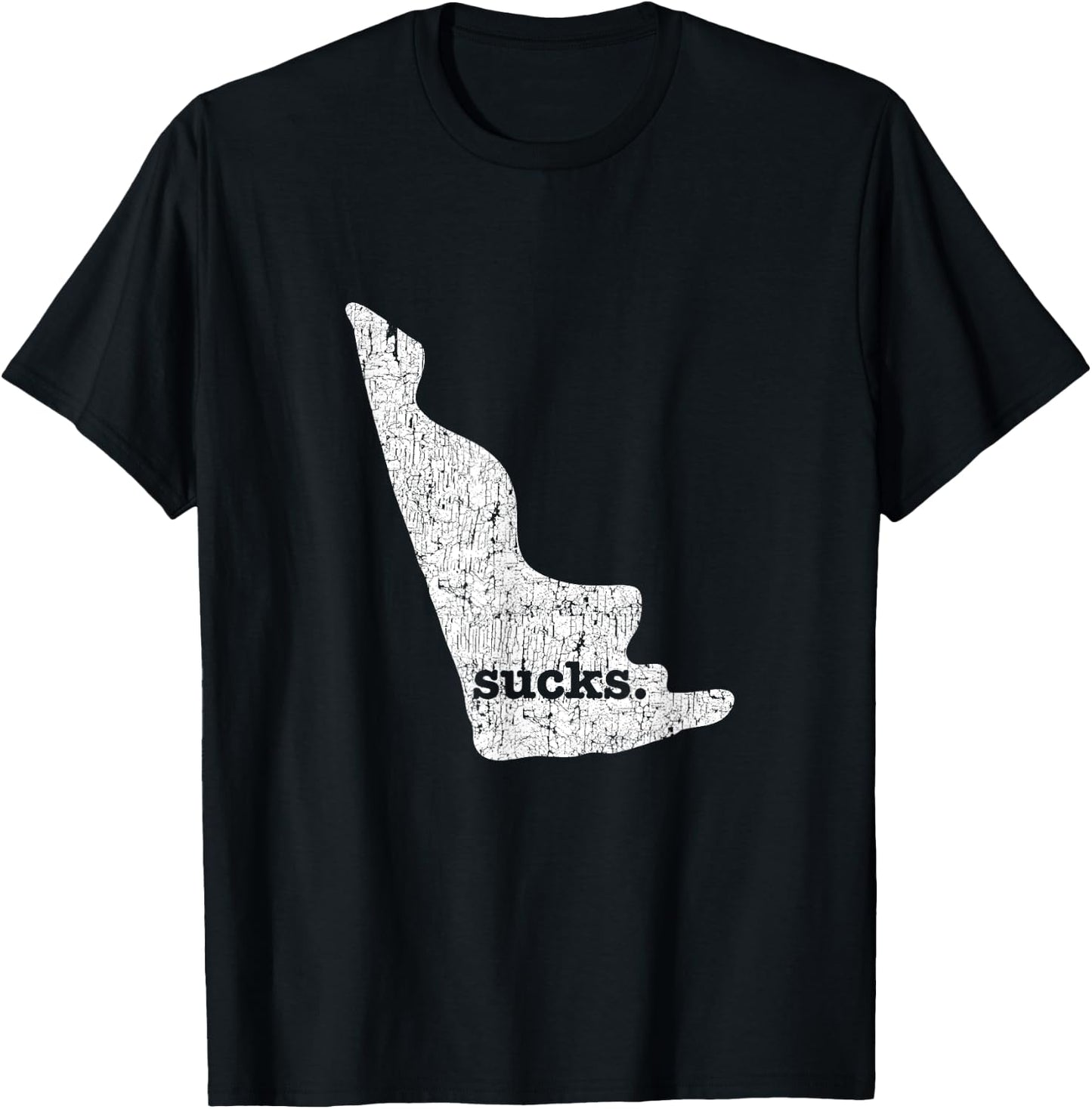 Delaware Sucks Funny Retro Style Gag Gift T-Shirt - T-Shirt | Black