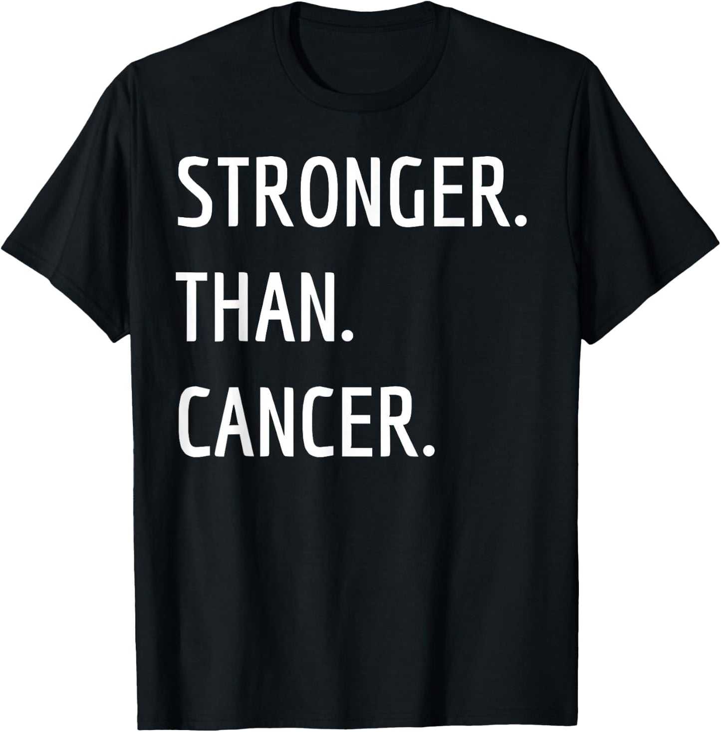 Stronger Than Cancer Awareness Chemo Survivor Gift T-Shirt - T-Shirt | Black