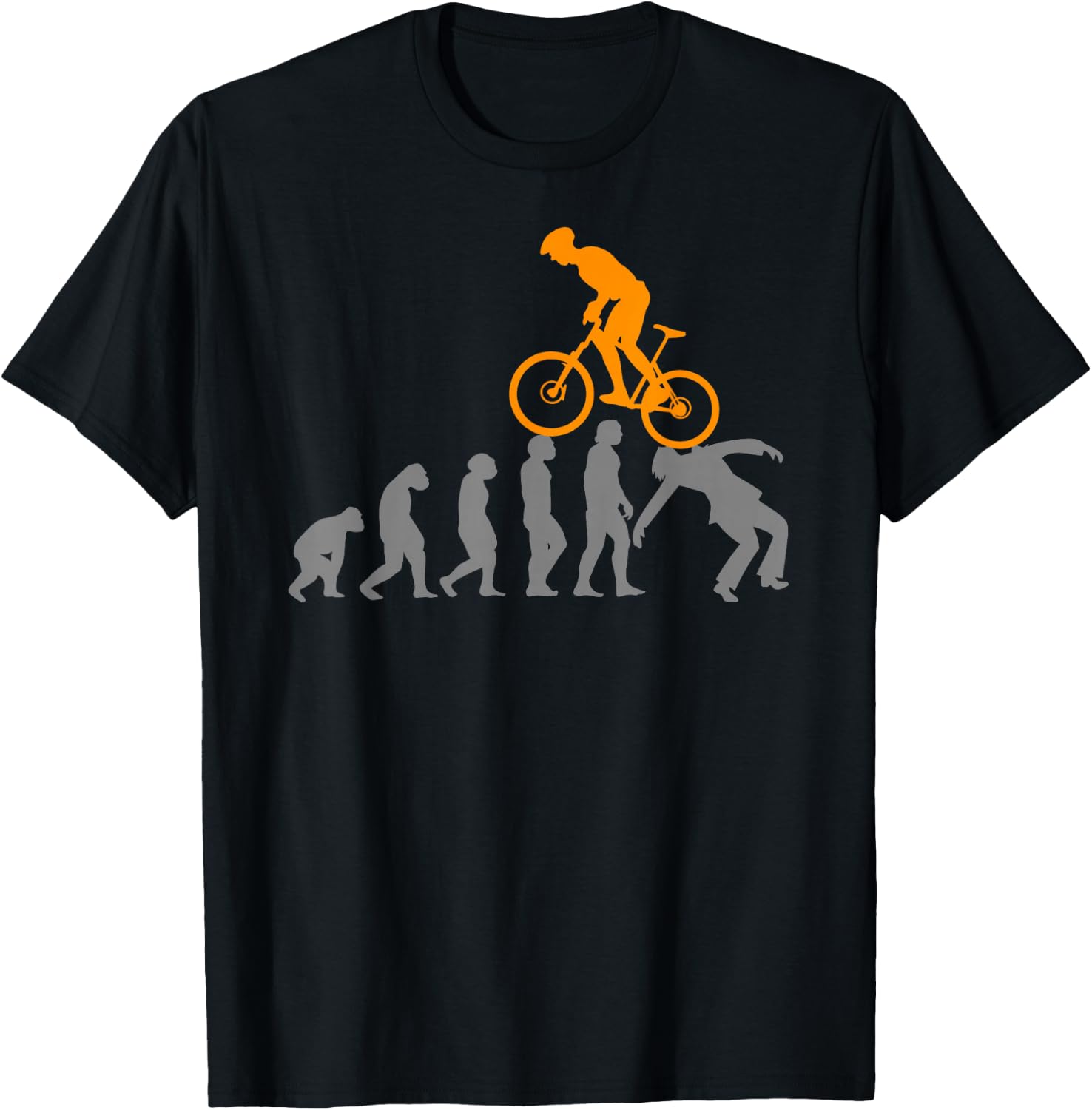 Evolution MTB Mountain Bike Accessories Bicycle Bike Funny Fun T-Shirt - T-Shirt | Black