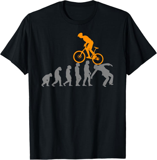 Evolution MTB Mountain Bike Accessories Bicycle Bike Funny Fun T-Shirt - T-Shirt | Black