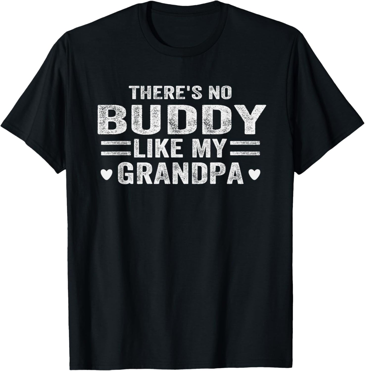 There's No Buddy Like My Grandpa Matching Grandson Outfit T-Shirt - T-Shirt | Black
